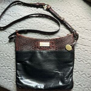Brahmin crocodile embossed Crossbody